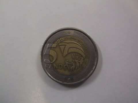 COIN : SOUTH AFRICA R5 TWENTY YEARS OF FREEDOM 2014